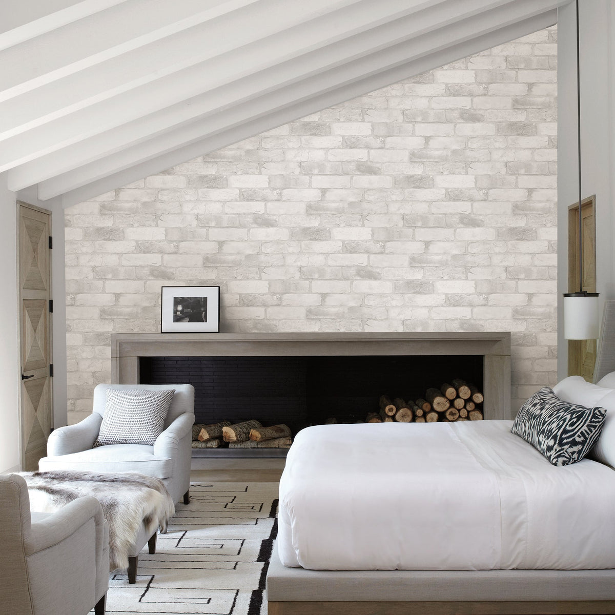 Reclaimed Bricks Wallpaper wallpaper detail or room view
