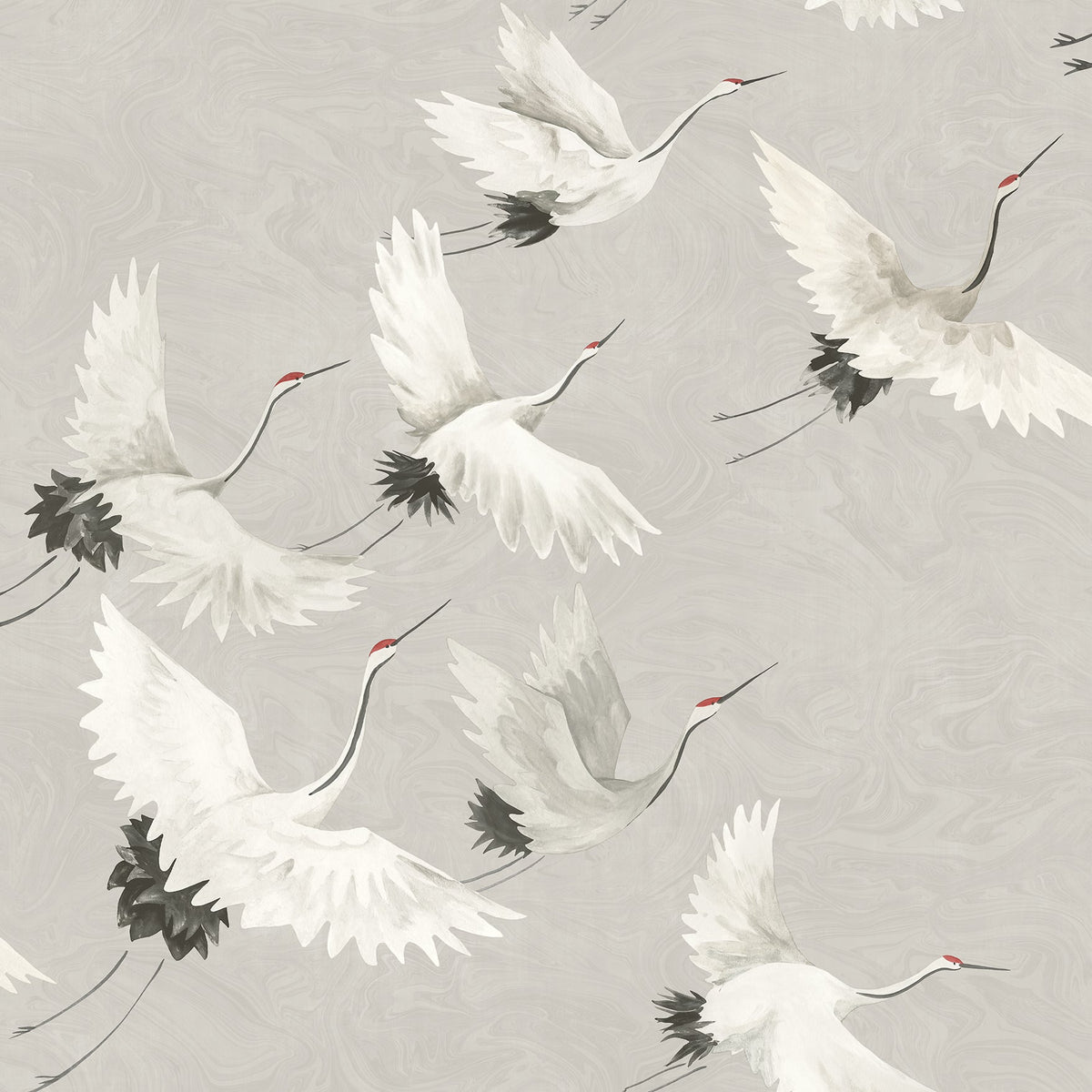 Windsong Wallpaper in Grey