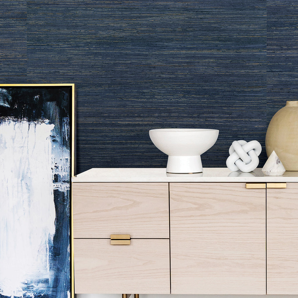 Pattini Grasscloth Wallpaper wallpaper detail or room view