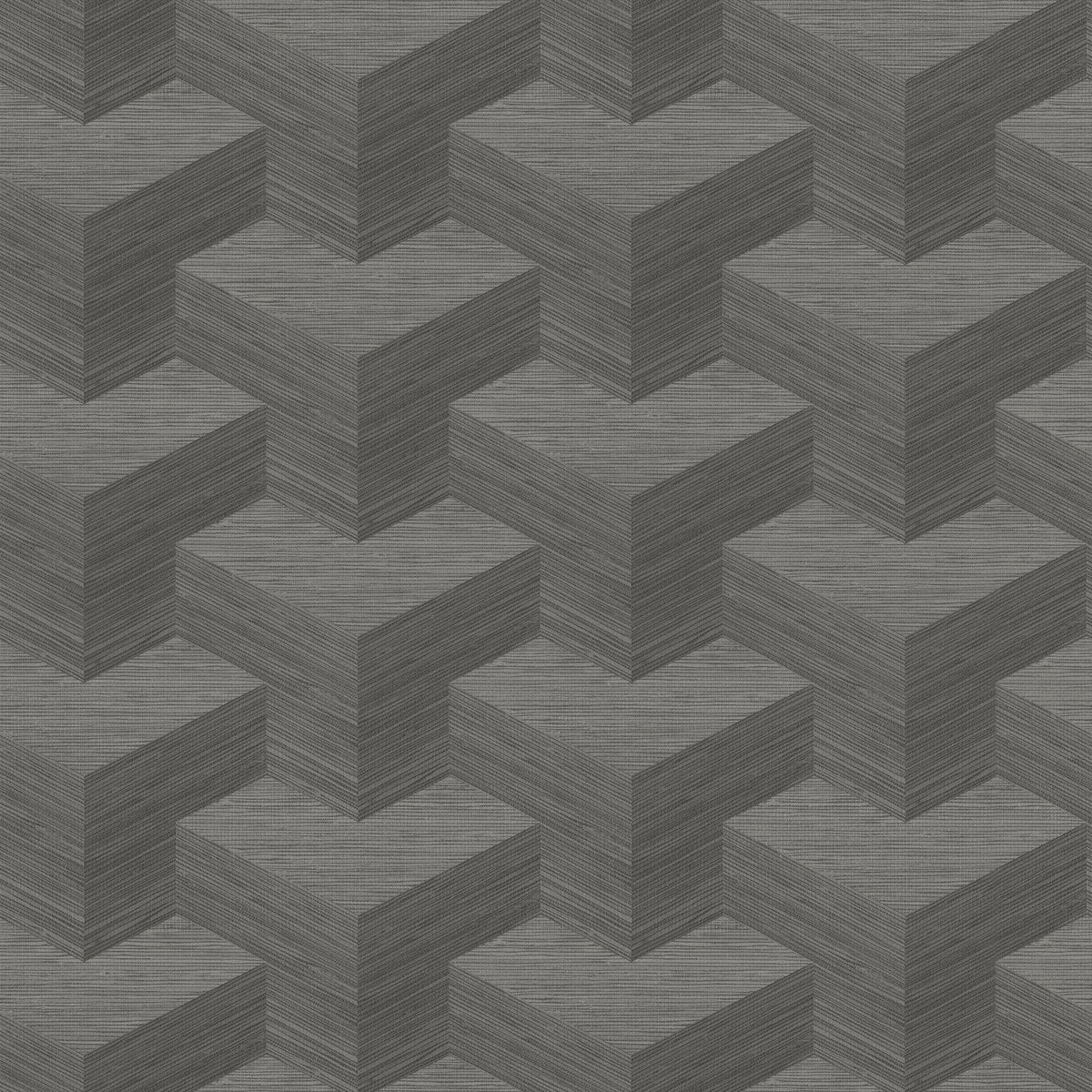 Y Knot Geometric Texture Wallpaper in Grey