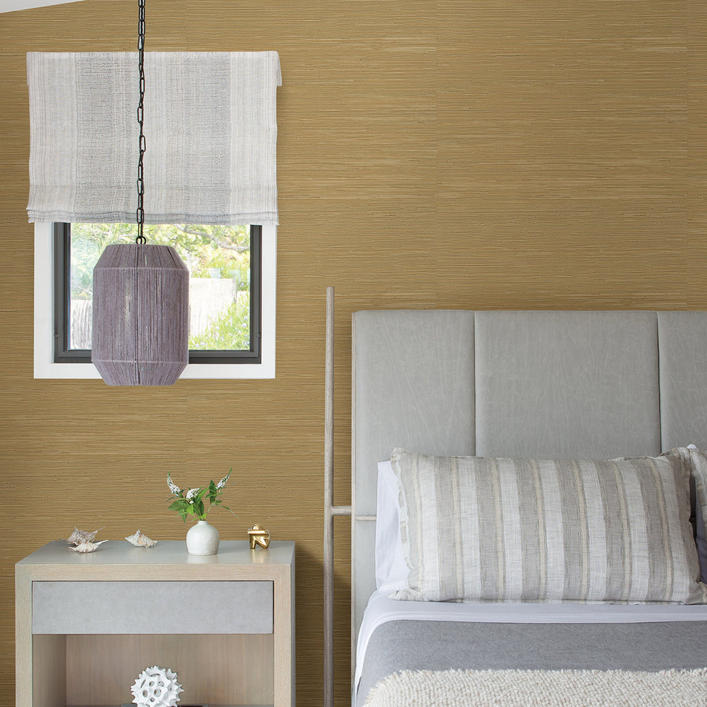 Zhilan Grasscloth Wallpaper wallpaper detail or room view