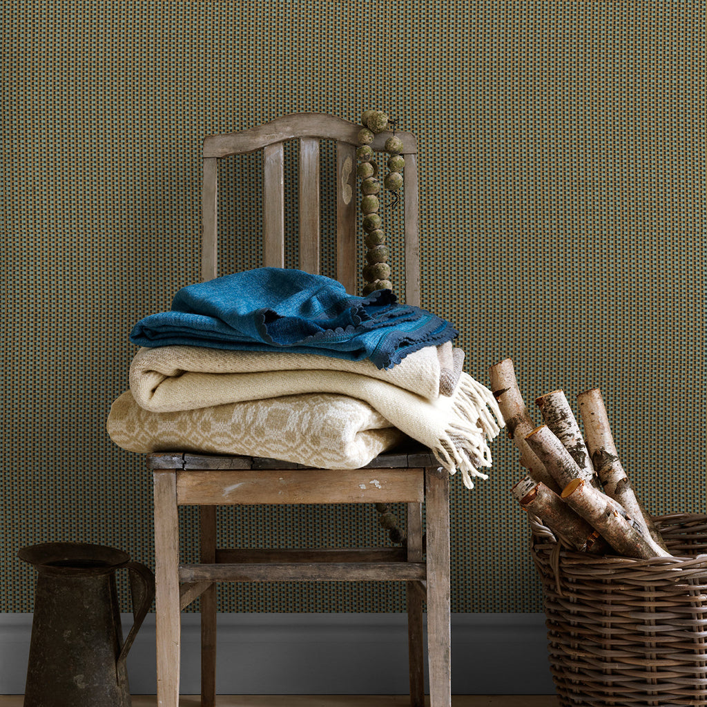 Ruolan Woven Wallpaper wallpaper detail or room view