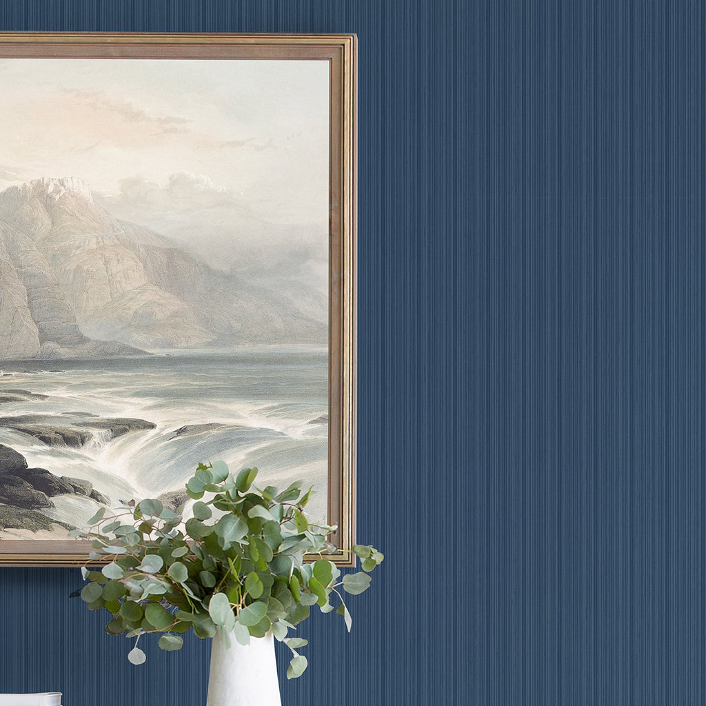 Sebasco Vertical Pinstripe Wallpaper wallpaper detail or room view