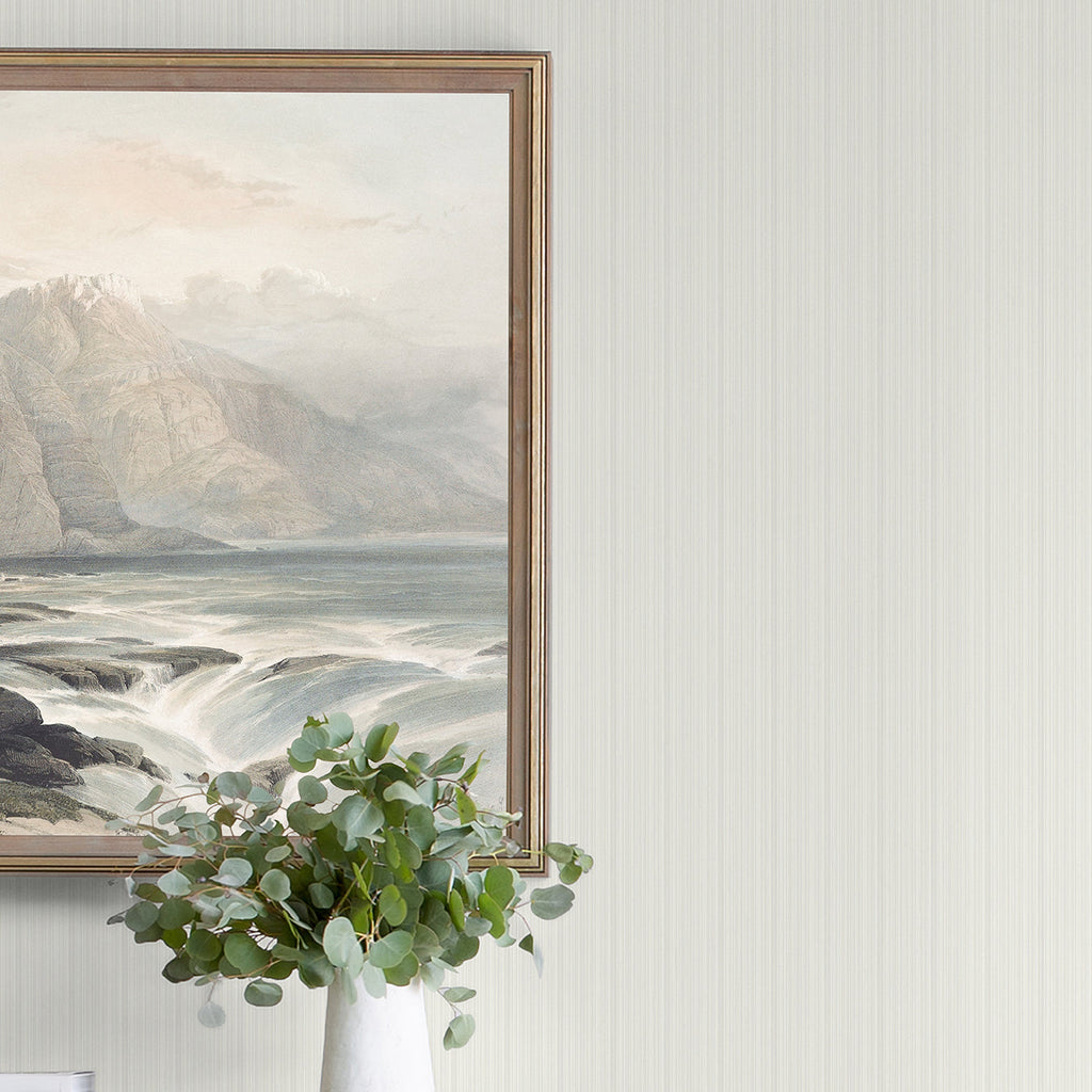 Sebasco Vertical Pinstripe Wallpaper wallpaper detail or room view