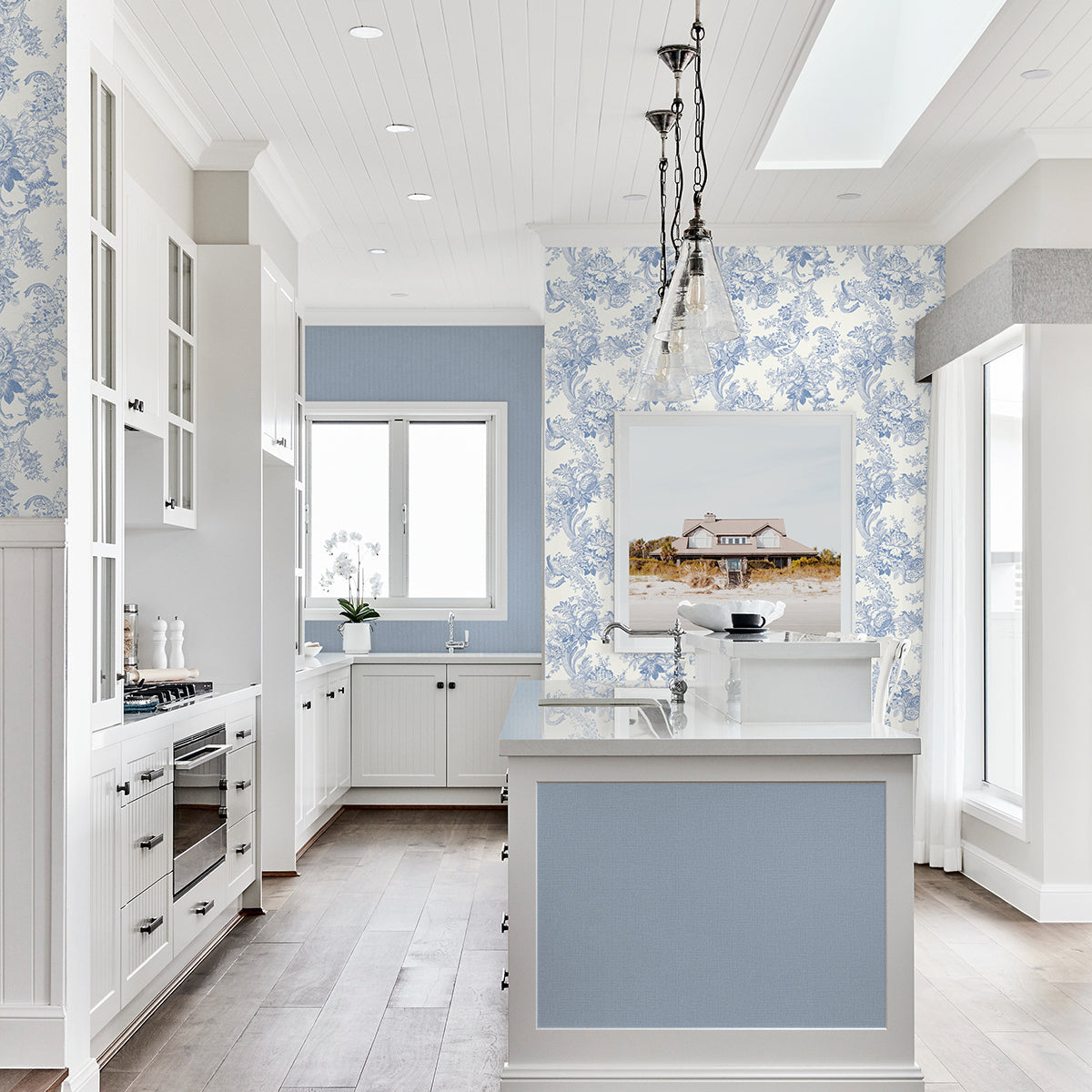 Marblehead Basket Weave Wallpaper wallpaper detail or room view