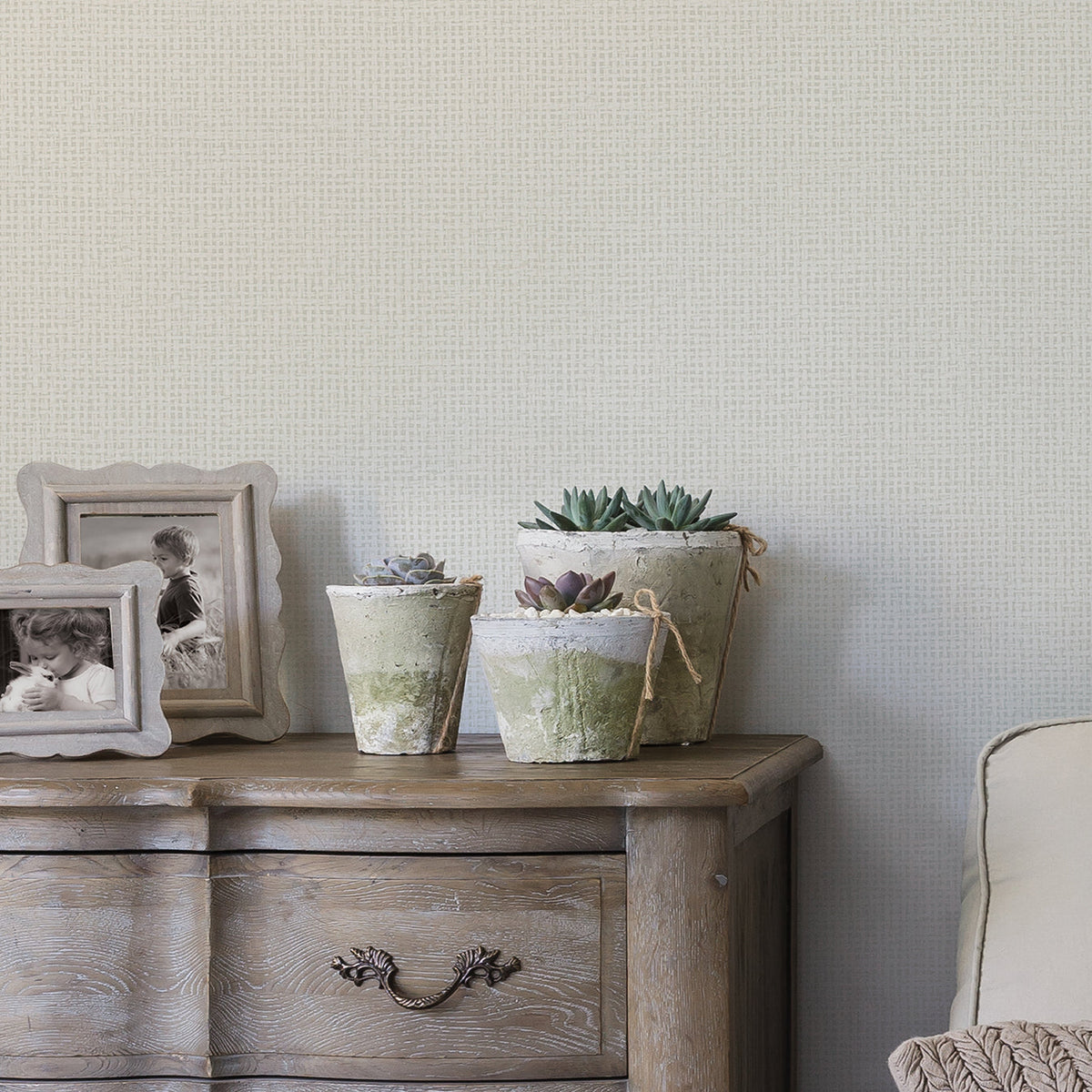 Marblehead Basket Weave Wallpaper wallpaper detail or room view
