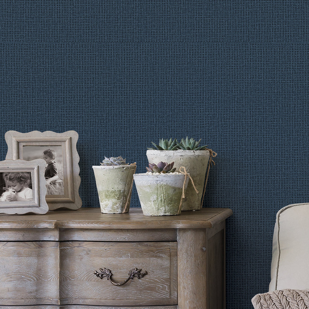 Marblehead Basket Weave Wallpaper wallpaper detail or room view