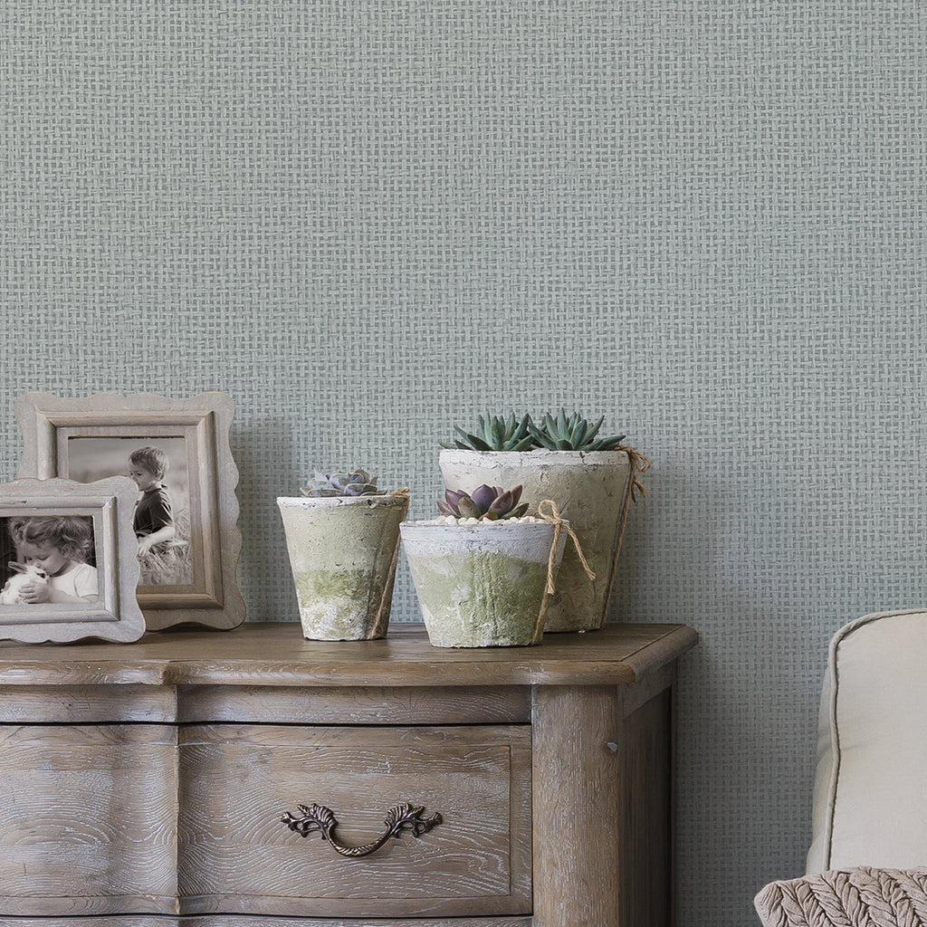 Marblehead Basket Weave Wallpaper wallpaper detail or room view