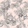 Carmel Baroque Florals Wallpaper in Blush