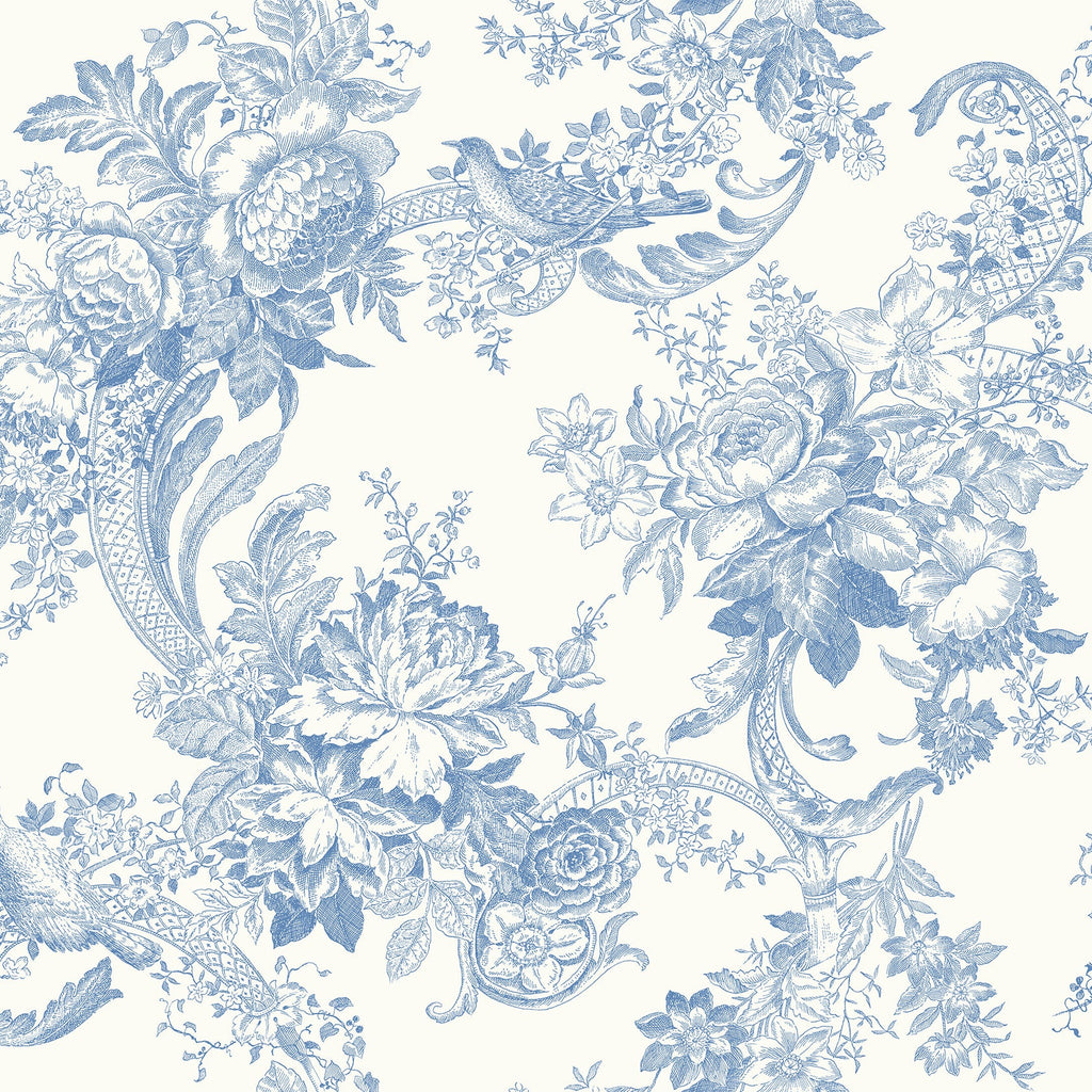 Carmel Baroque Florals Wallpaper wallpaper detail or room view