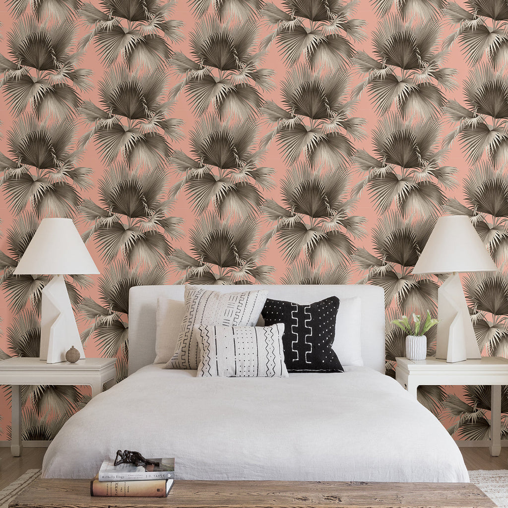 Summer Palm Tropical Wallpaper wallpaper detail or room view