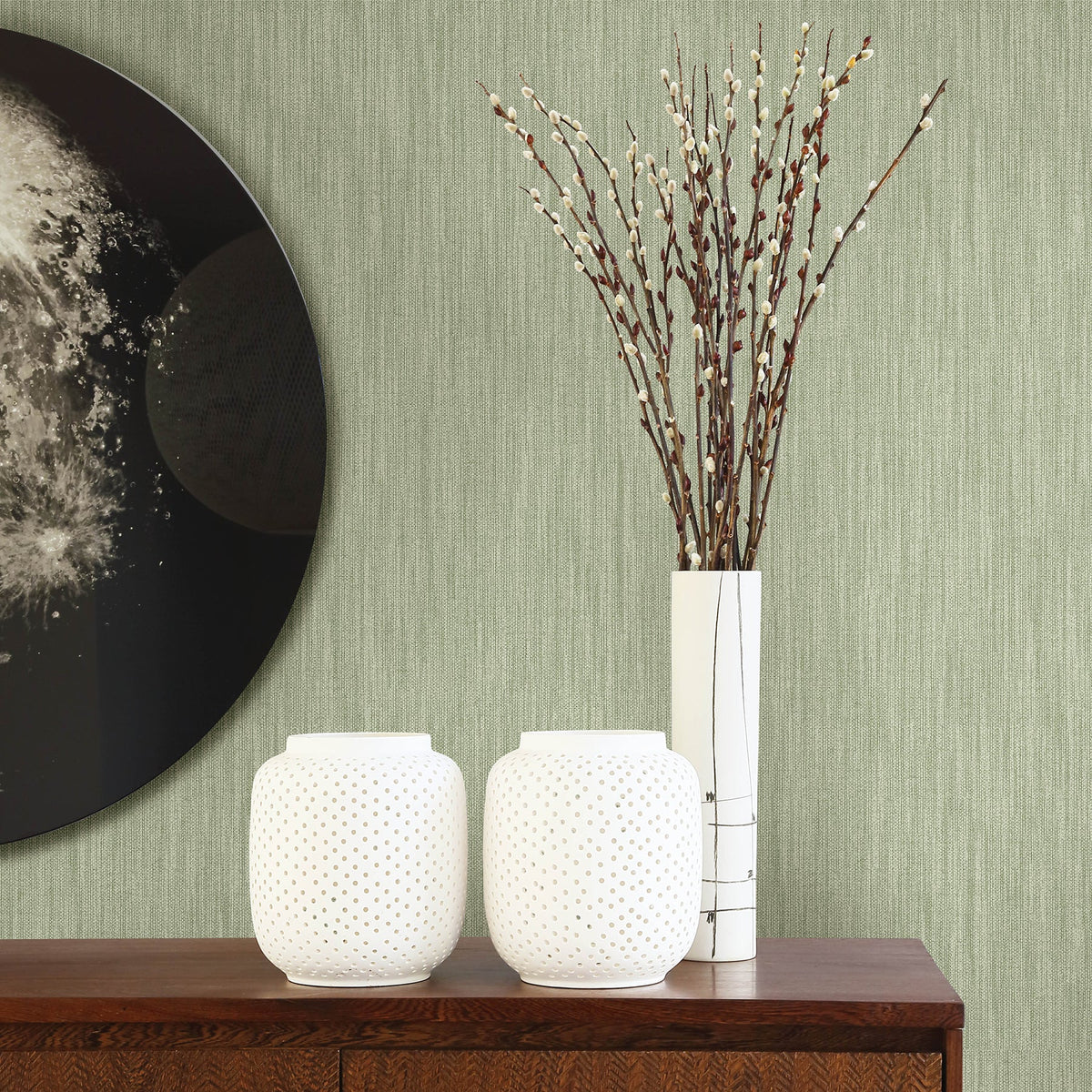 Chiniile Linen Texture Wallpaper wallpaper detail or room view