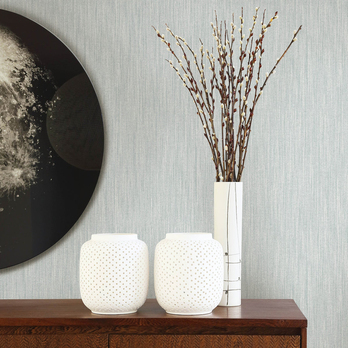 Chiniile Linen Texture Wallpaper wallpaper detail or room view