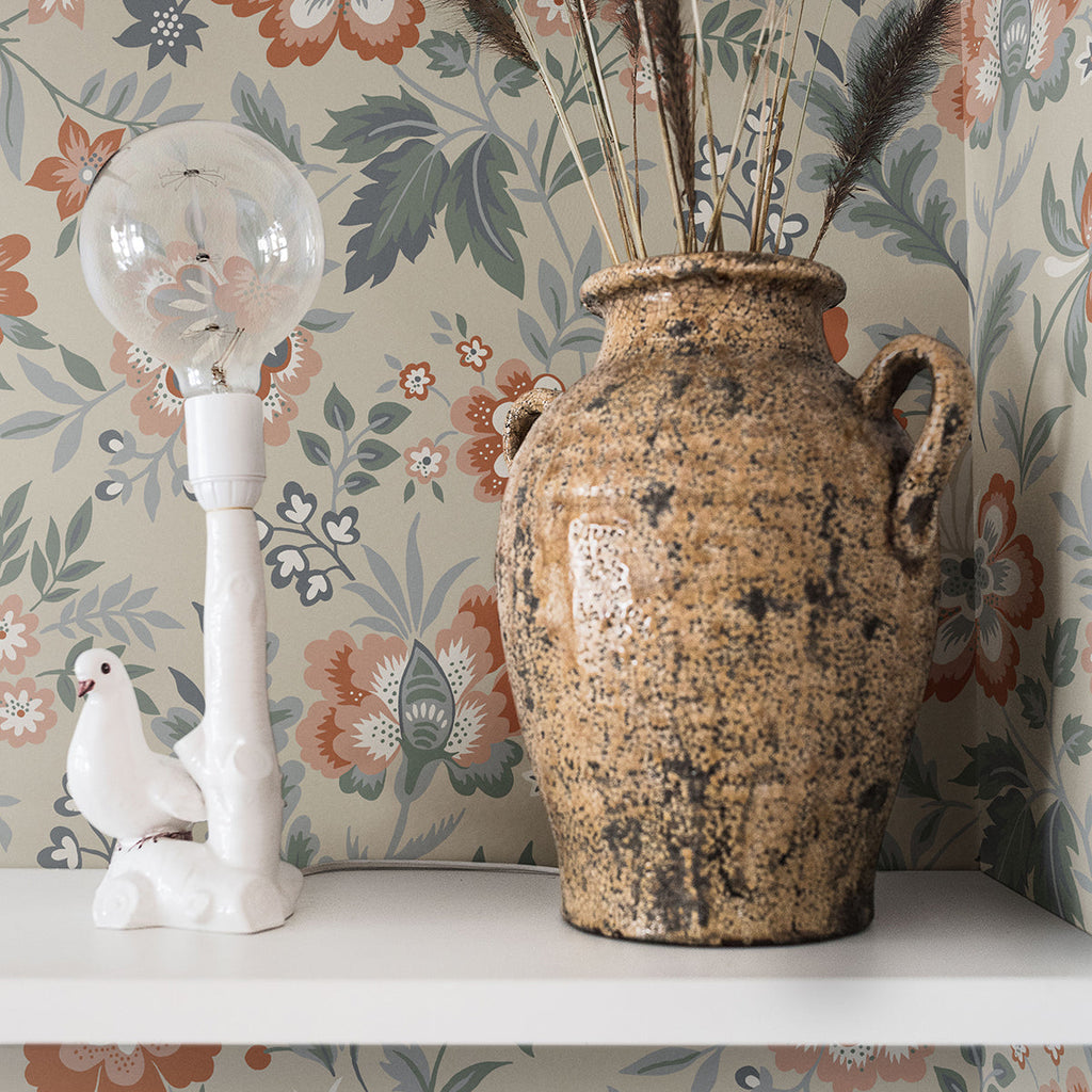 Athena Floral Wallpaper wallpaper detail or room view