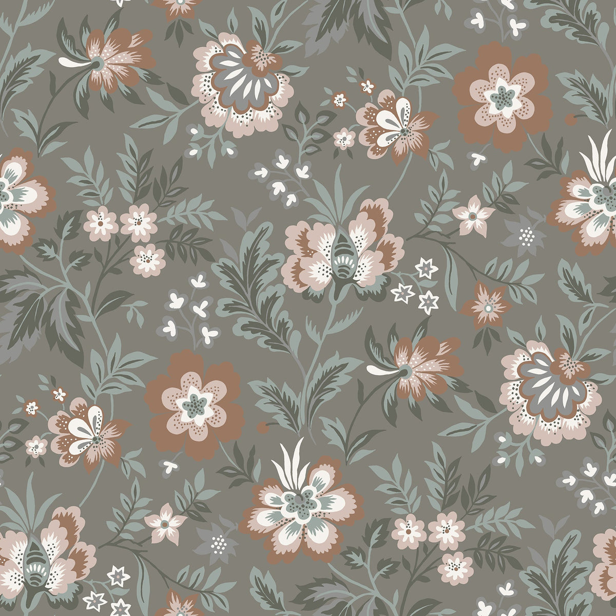 Athena Floral Wallpaper wallpaper detail or room view