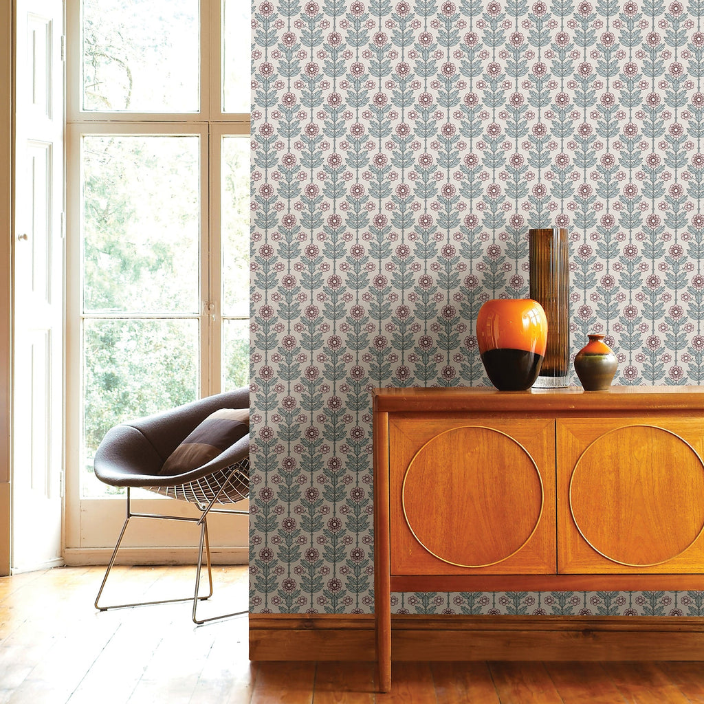Aya Floral Wallpaper wallpaper detail or room view