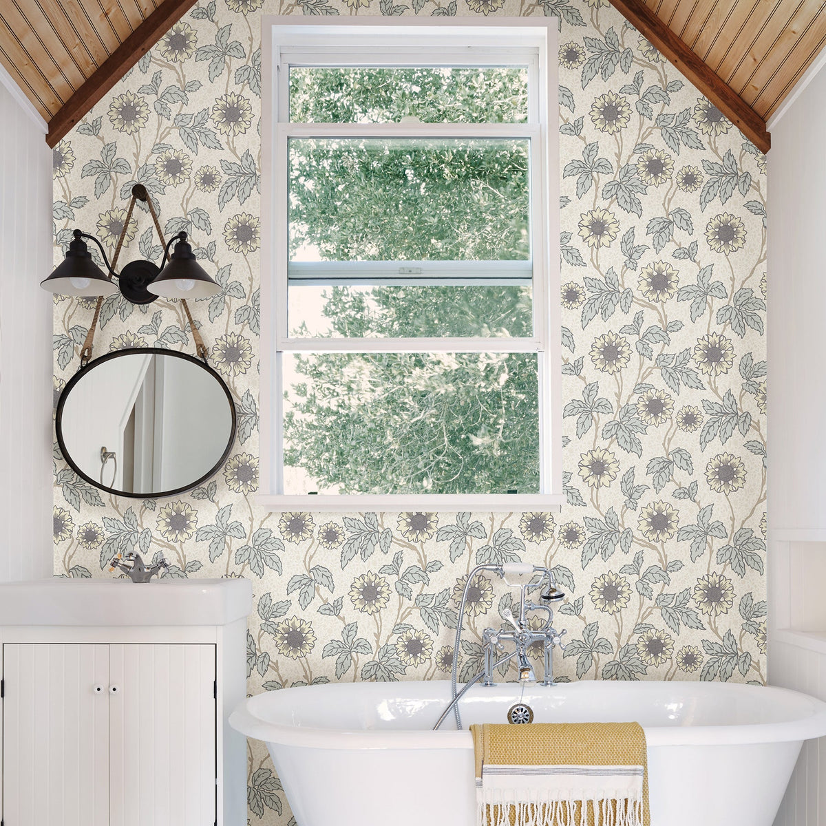Leilani Floral Wallpaper wallpaper detail or room view