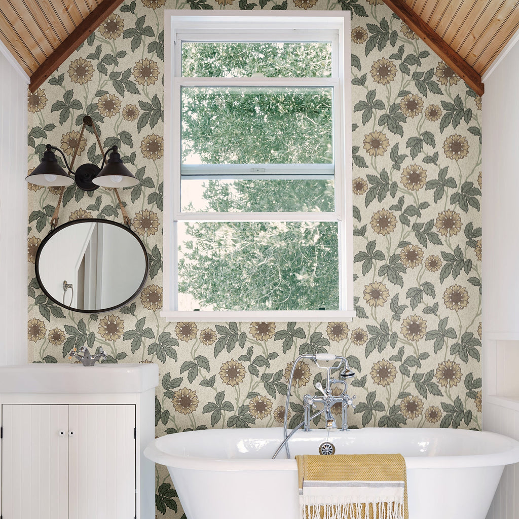 Leilani Floral Wallpaper wallpaper detail or room view