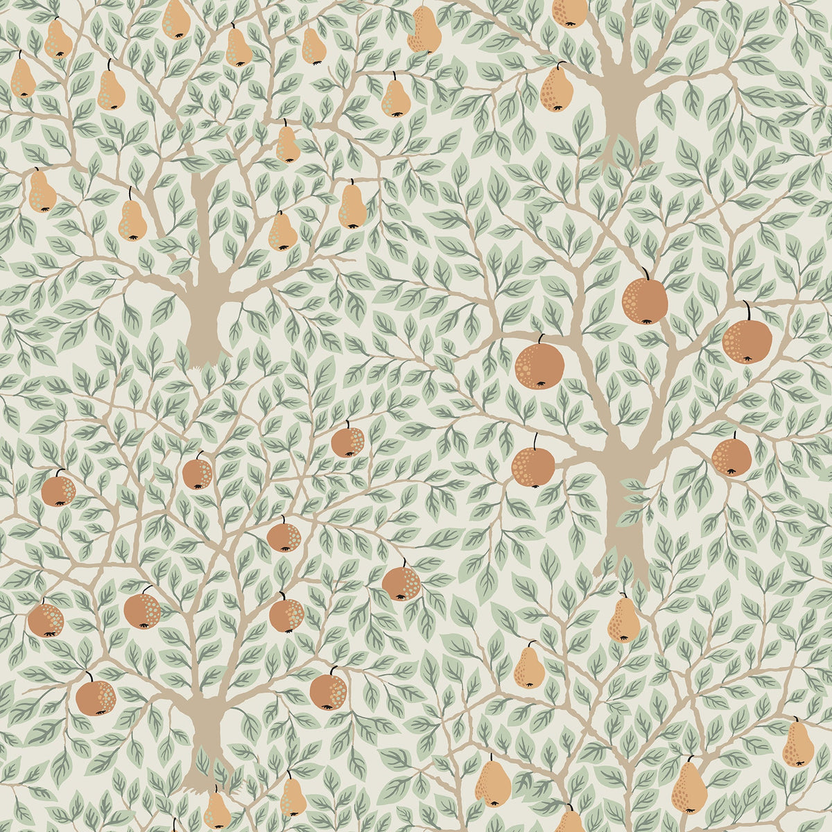 Pomona Fruit Tree Wallpaper in Multicolor