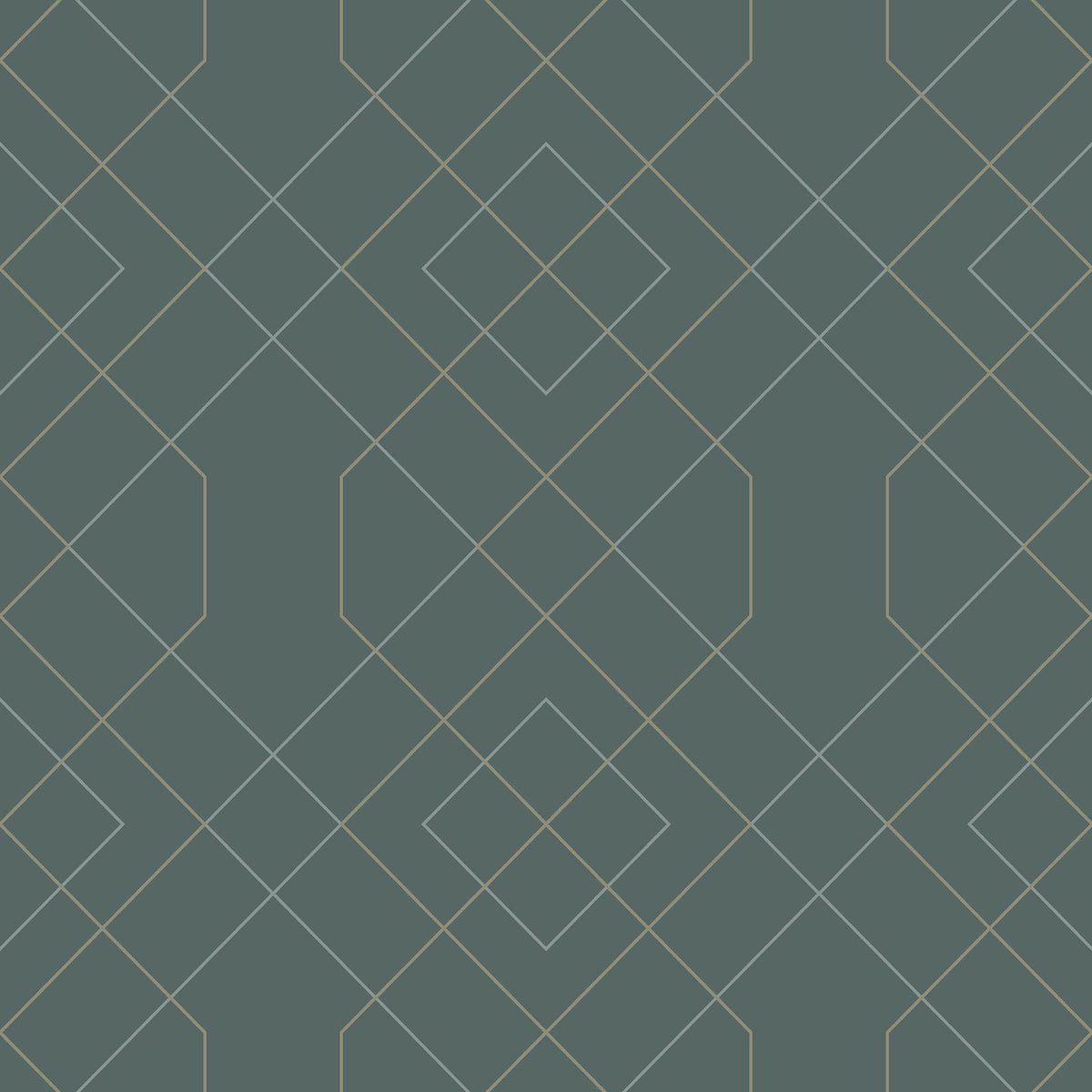 Ballard Geometric Wallpaper in Teal