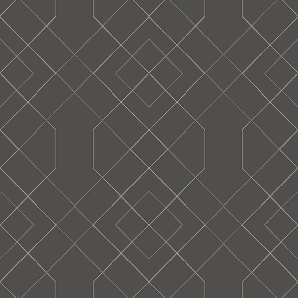 Ballard Geometric Wallpaper in Grey