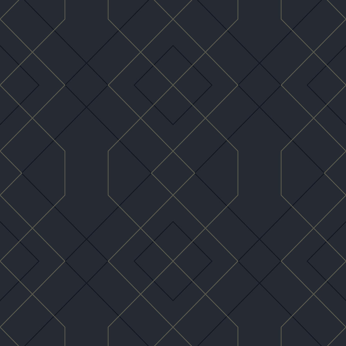 Ballard Geometric Wallpaper in Indigo