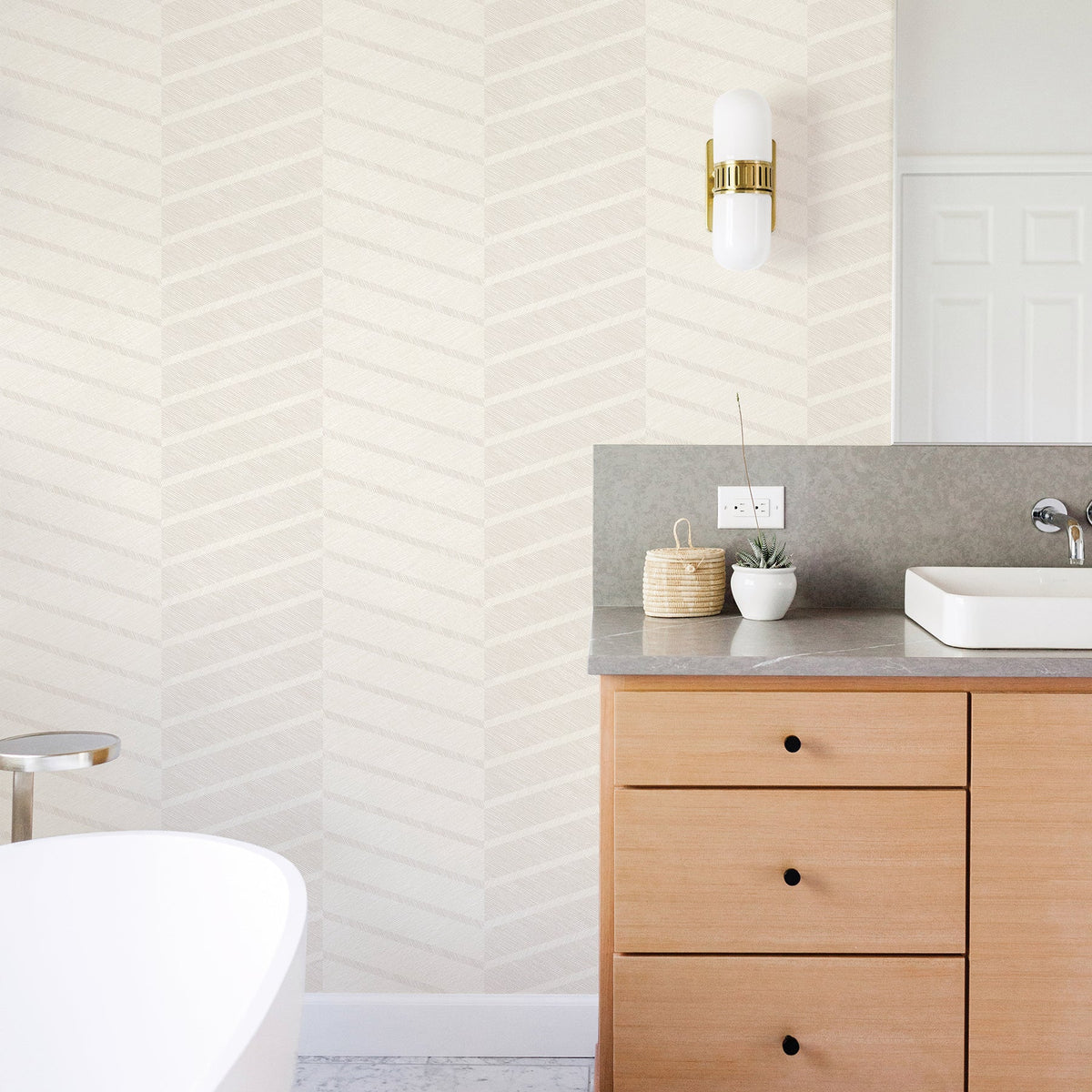 Aspen Chevron Wallpaper wallpaper detail or room view