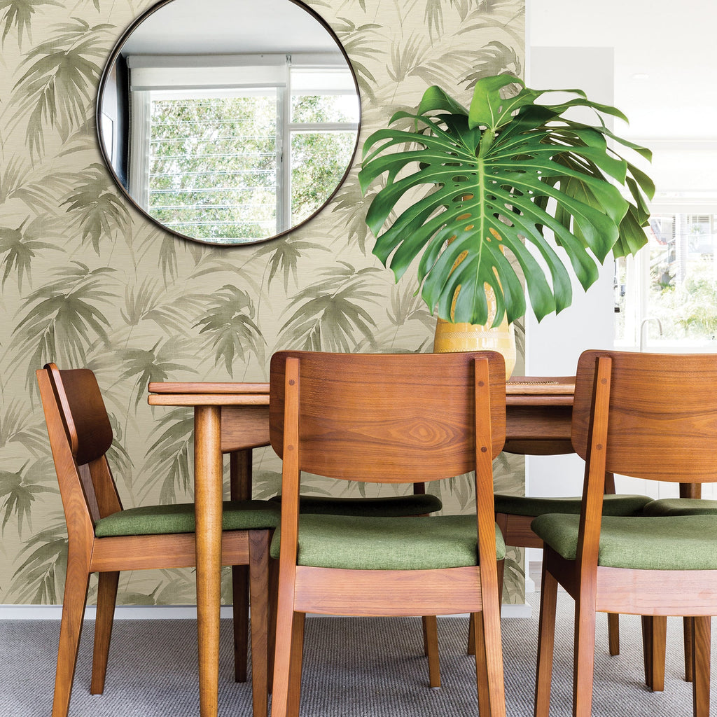 Darlana Grasscloth Wallpaper wallpaper detail or room view