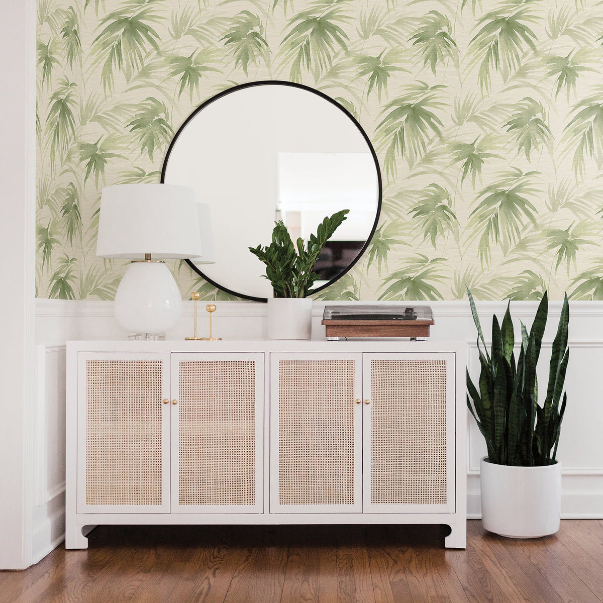 Darlana Grasscloth Wallpaper wallpaper detail or room view