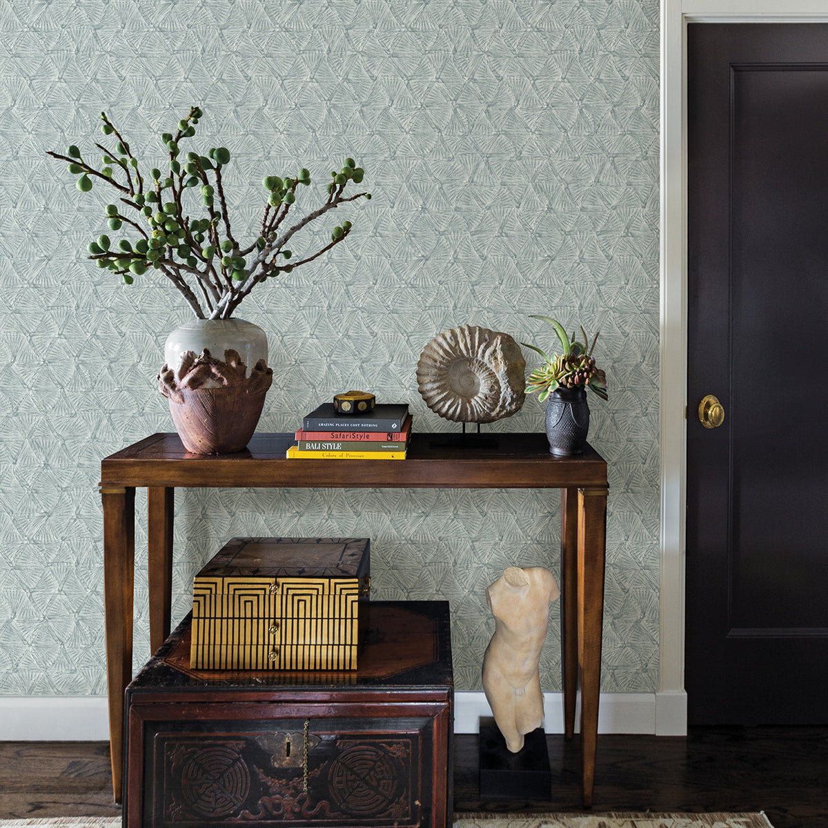 Wright Textured Triangle Wallpaper wallpaper detail or room view
