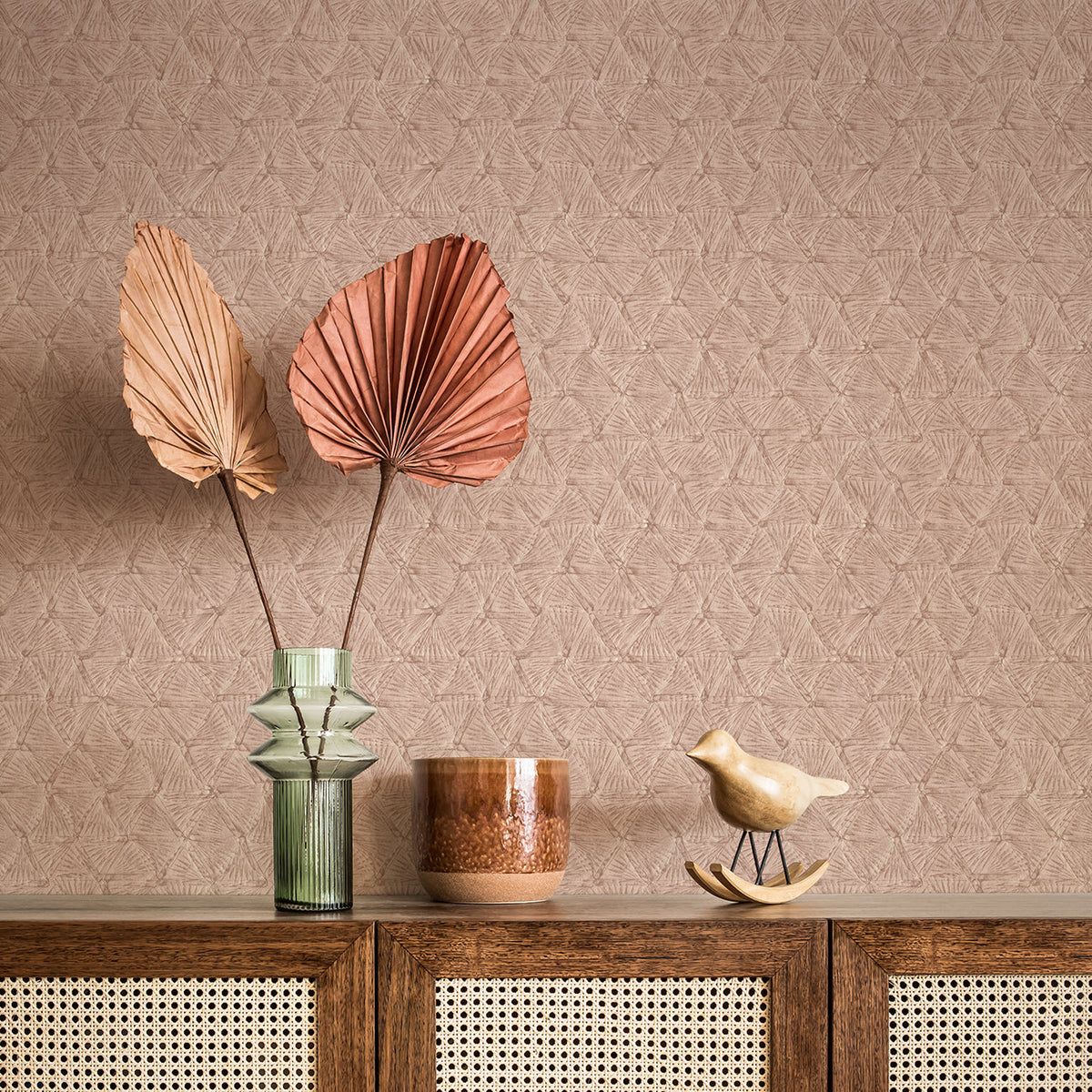 Wright Textured Triangle Wallpaper wallpaper detail or room view