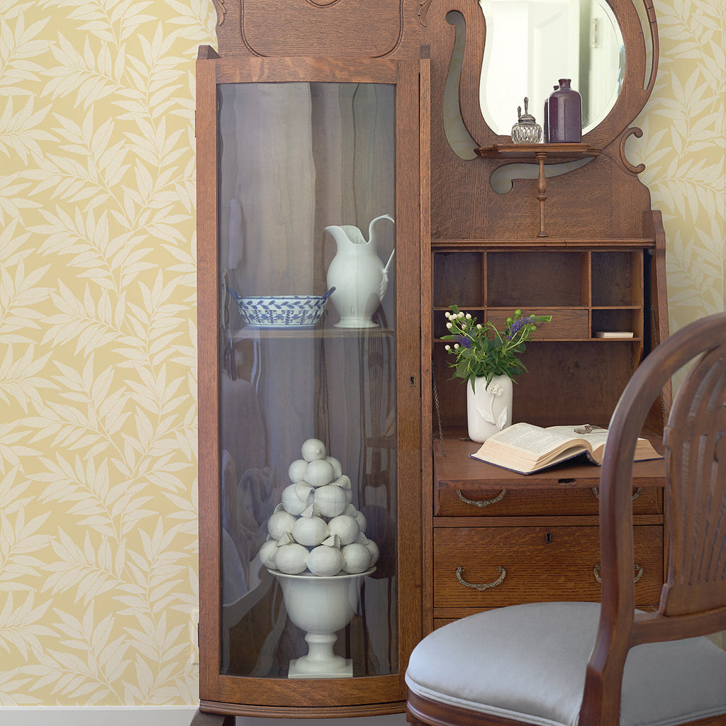 Morris Leaf Wallpaper wallpaper detail or room view