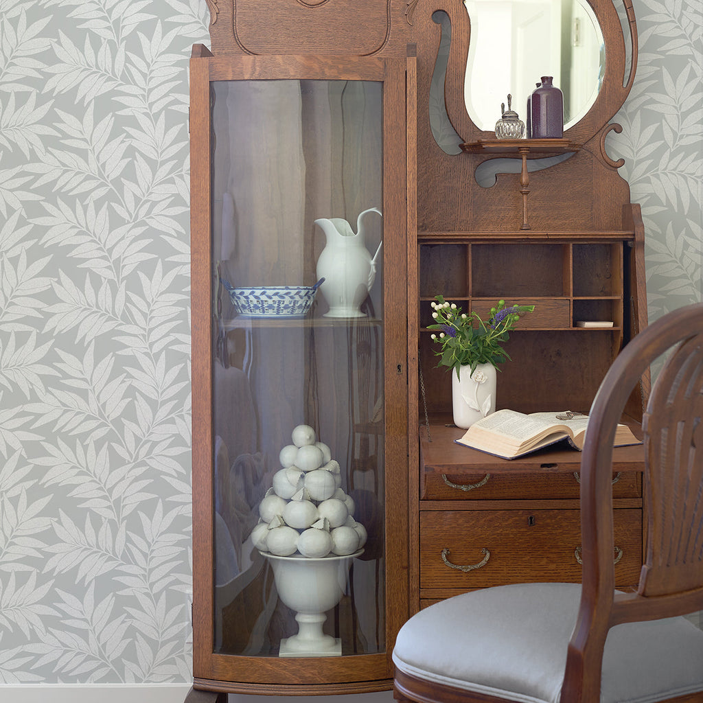Morris Leaf Wallpaper wallpaper detail or room view