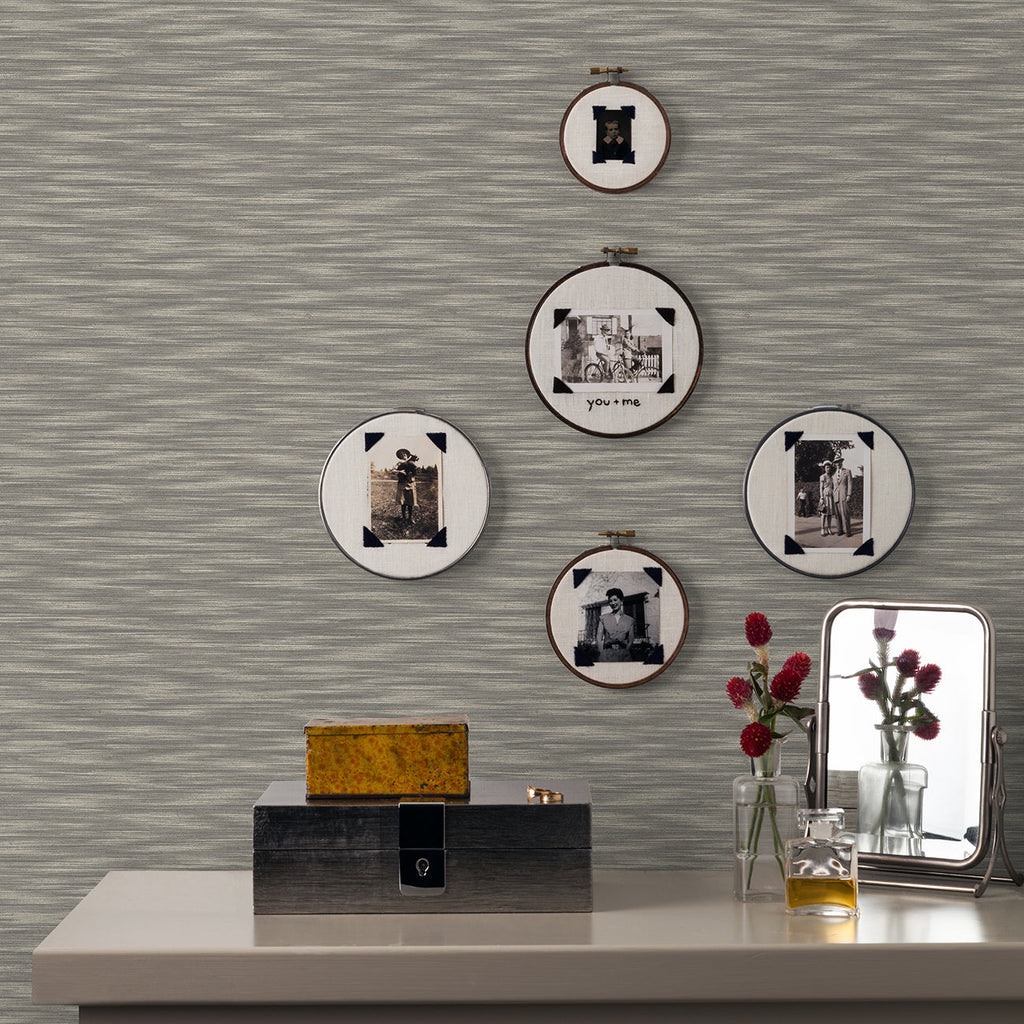 Benson Variegated Stripe Wallpaper wallpaper detail or room view