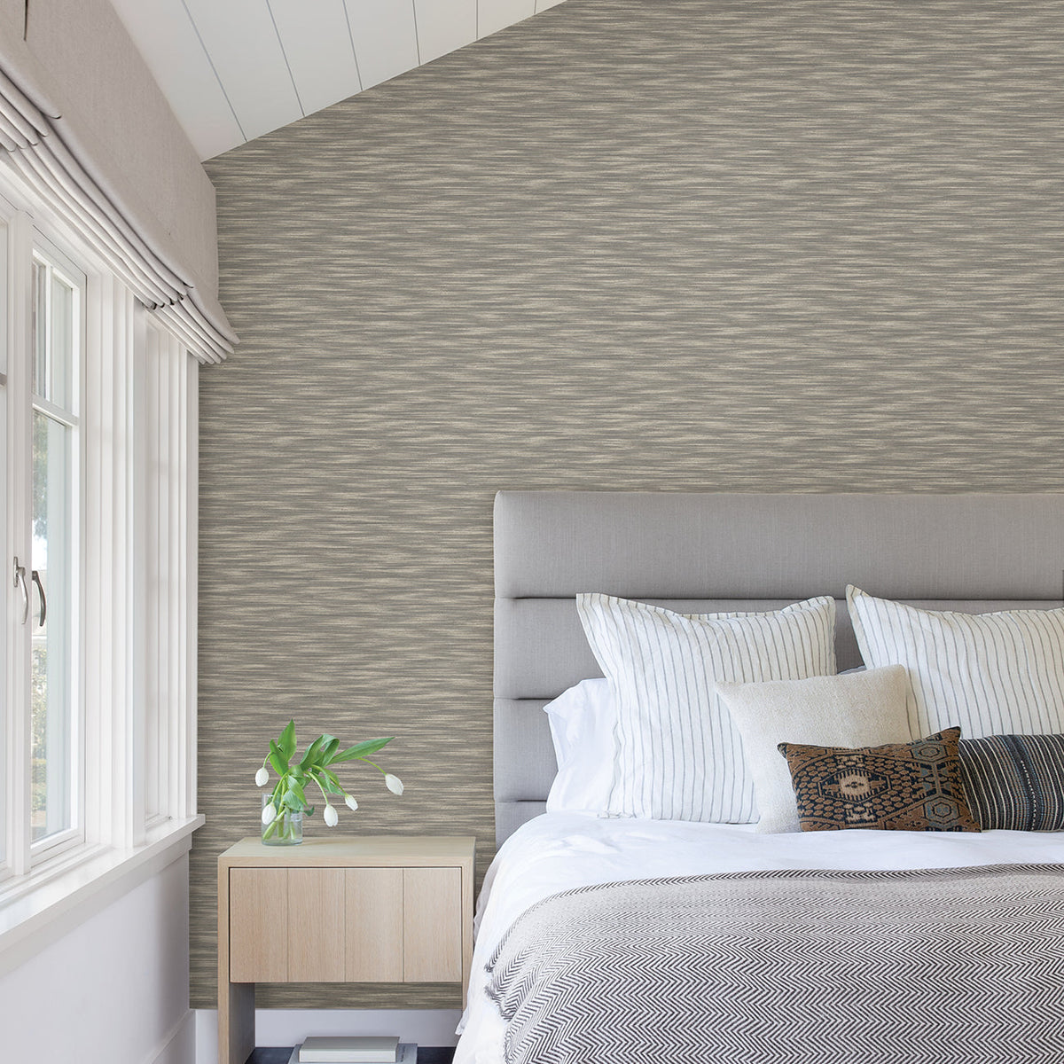 Benson Variegated Stripe Wallpaper wallpaper detail or room view