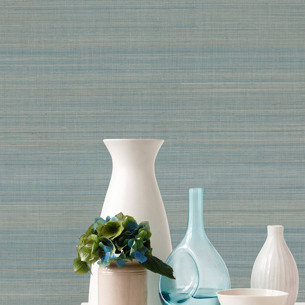 Mai Abaca Grasscloth Wallpaper wallpaper detail or room view