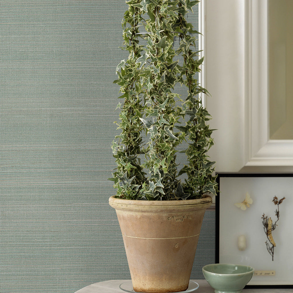 Mai Abaca Grasscloth Wallpaper wallpaper detail or room view