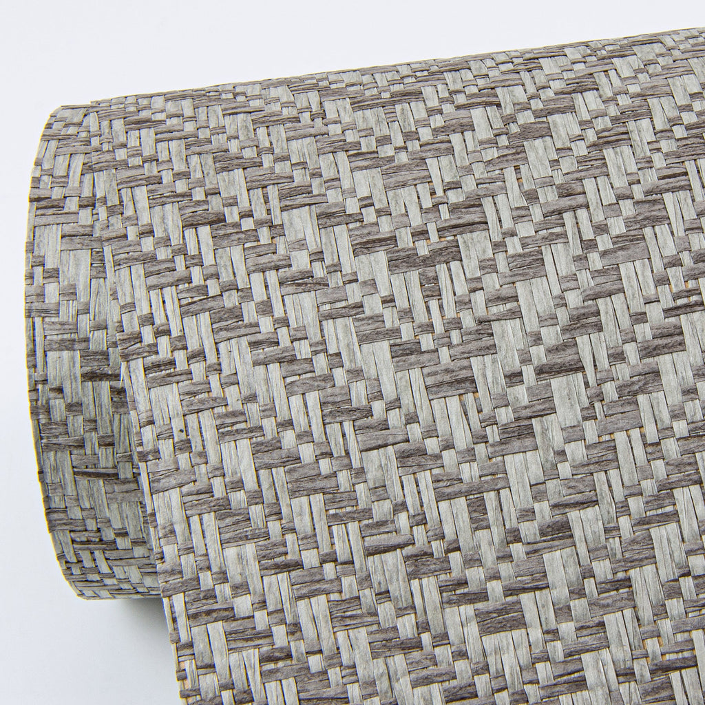 Madoka Paper Weave Grasscloth Wallpaper wallpaper detail or room view