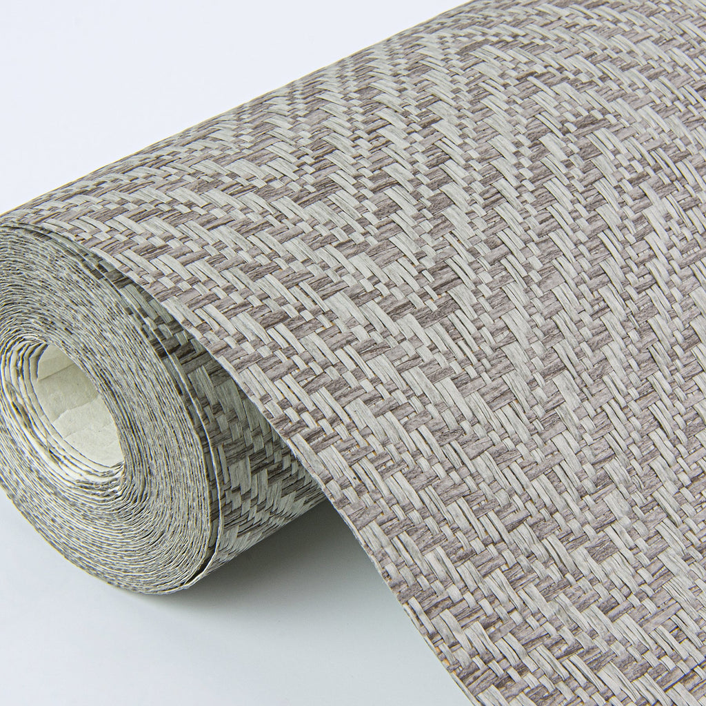 Madoka Paper Weave Grasscloth Wallpaper wallpaper detail or room view