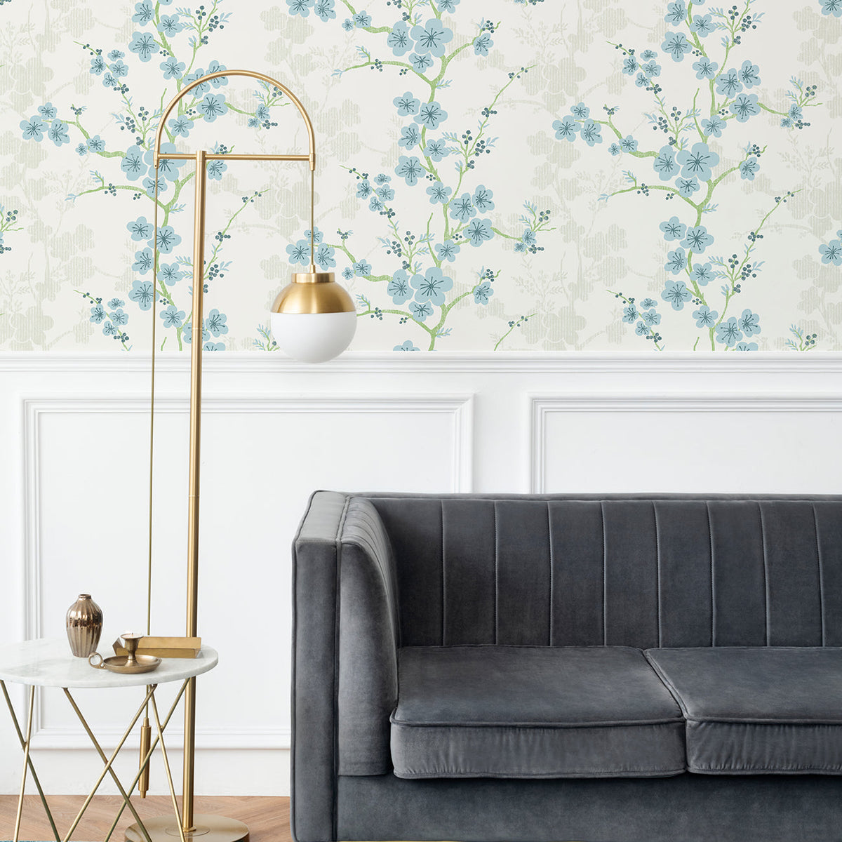 Nicolette Floral Trail Wallpaper wallpaper detail or room view
