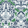 Sadie Parisian Damask Wallpaper in Green