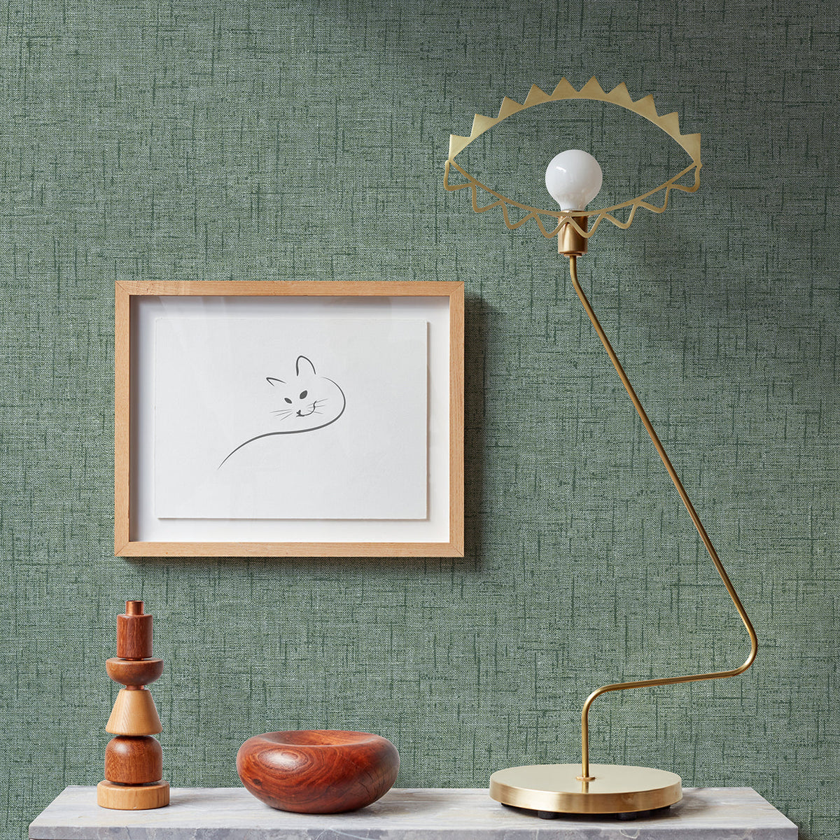 Bentley Faux Linen Wallpaper wallpaper detail or room view