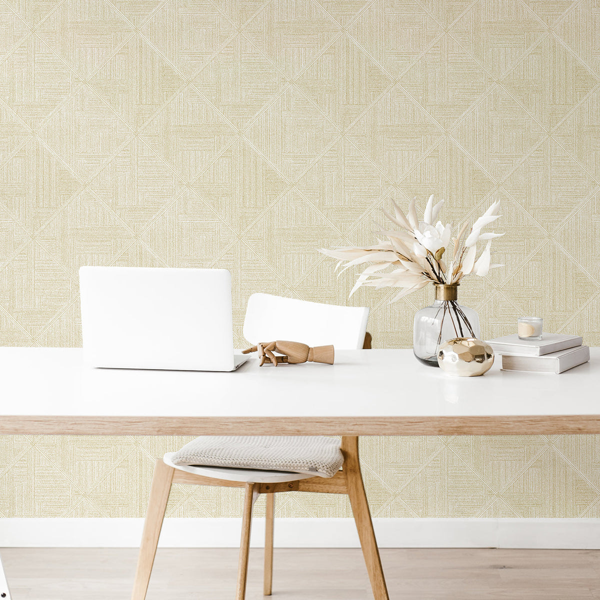 Cade Geometric Wallpaper wallpaper detail or room view