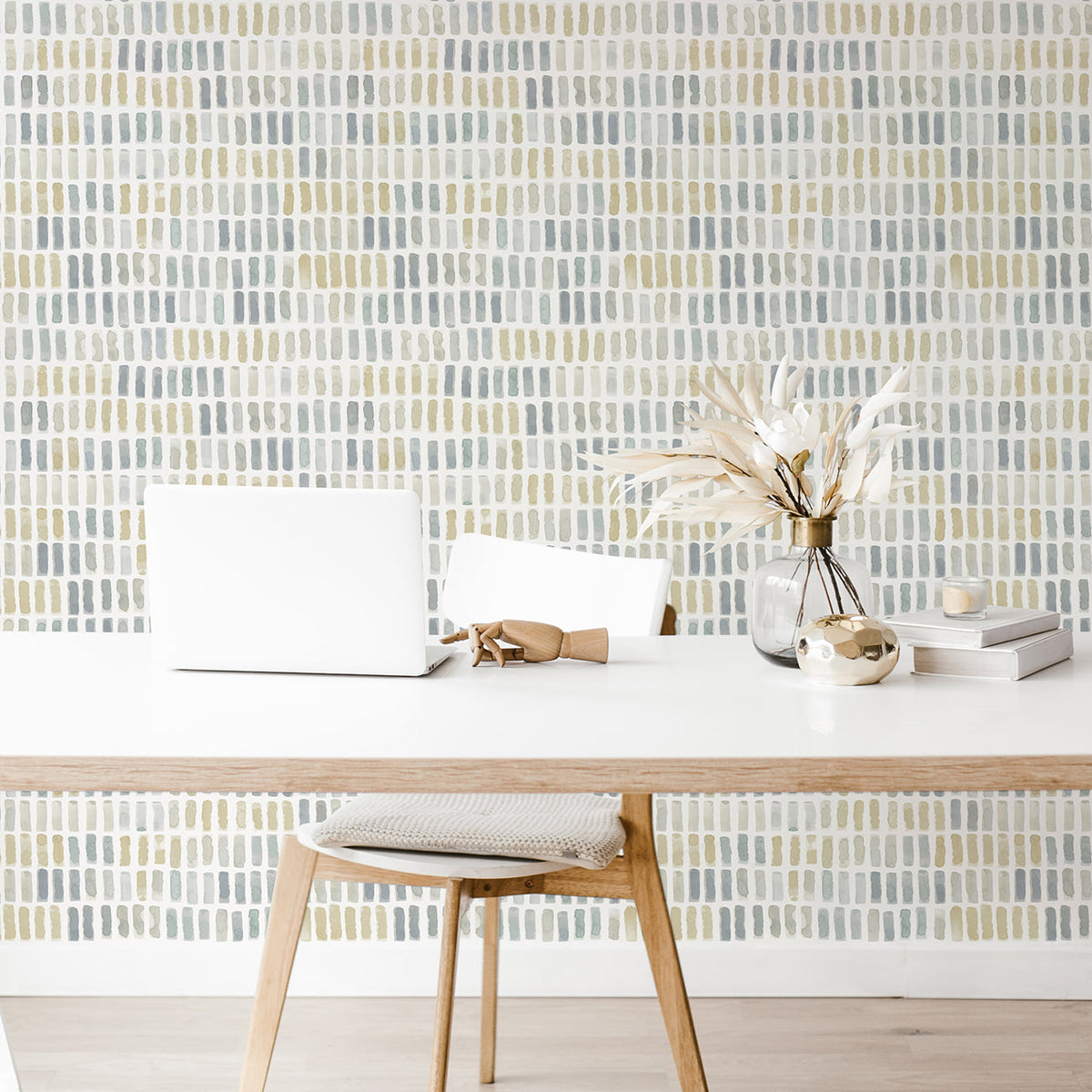 Brynne Watercolor Wallpaper wallpaper detail or room view