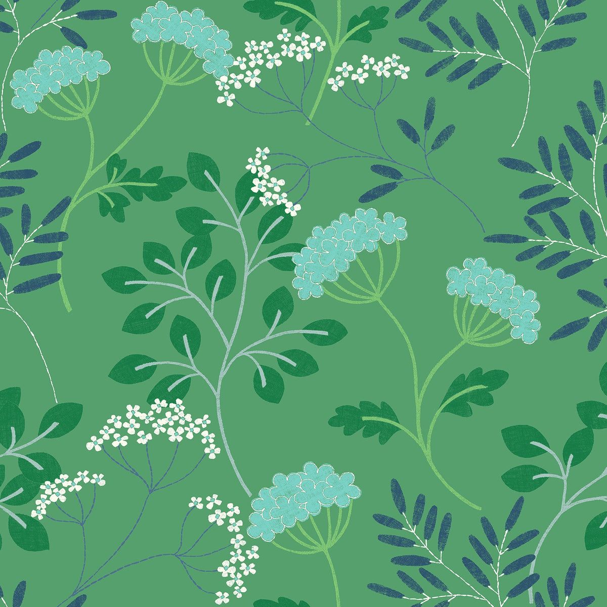 Sorrel Botanical Wallpaper in Green