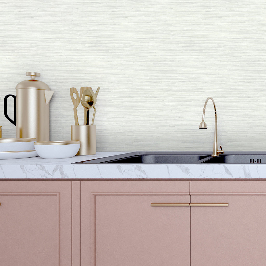Rushmore Faux Grasscloth Wallpaper wallpaper detail or room view