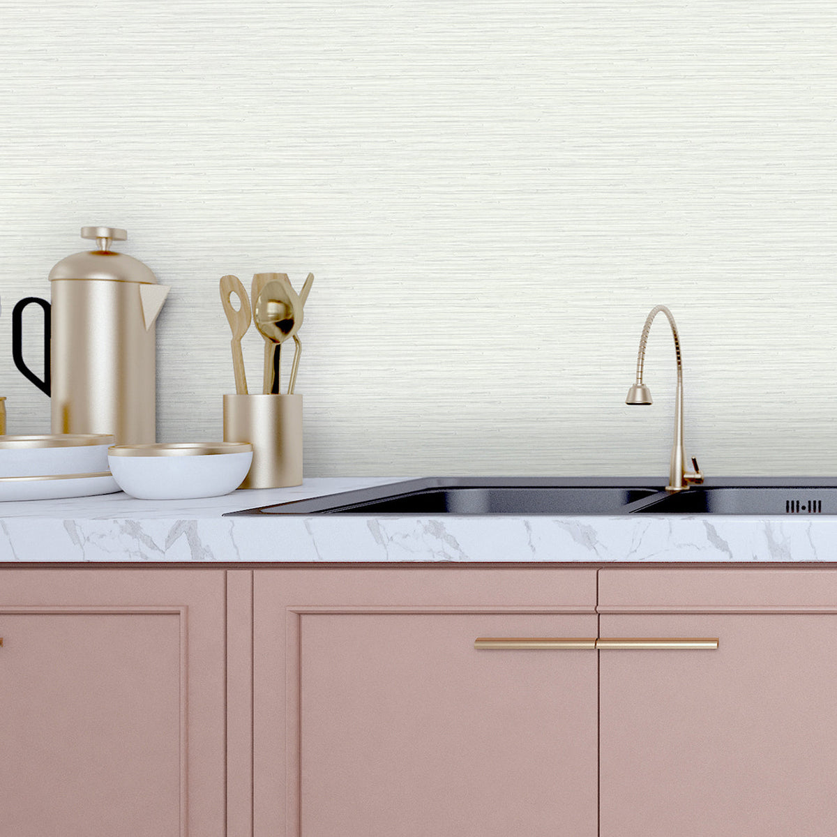 Rushmore Faux Grasscloth Wallpaper wallpaper detail or room view