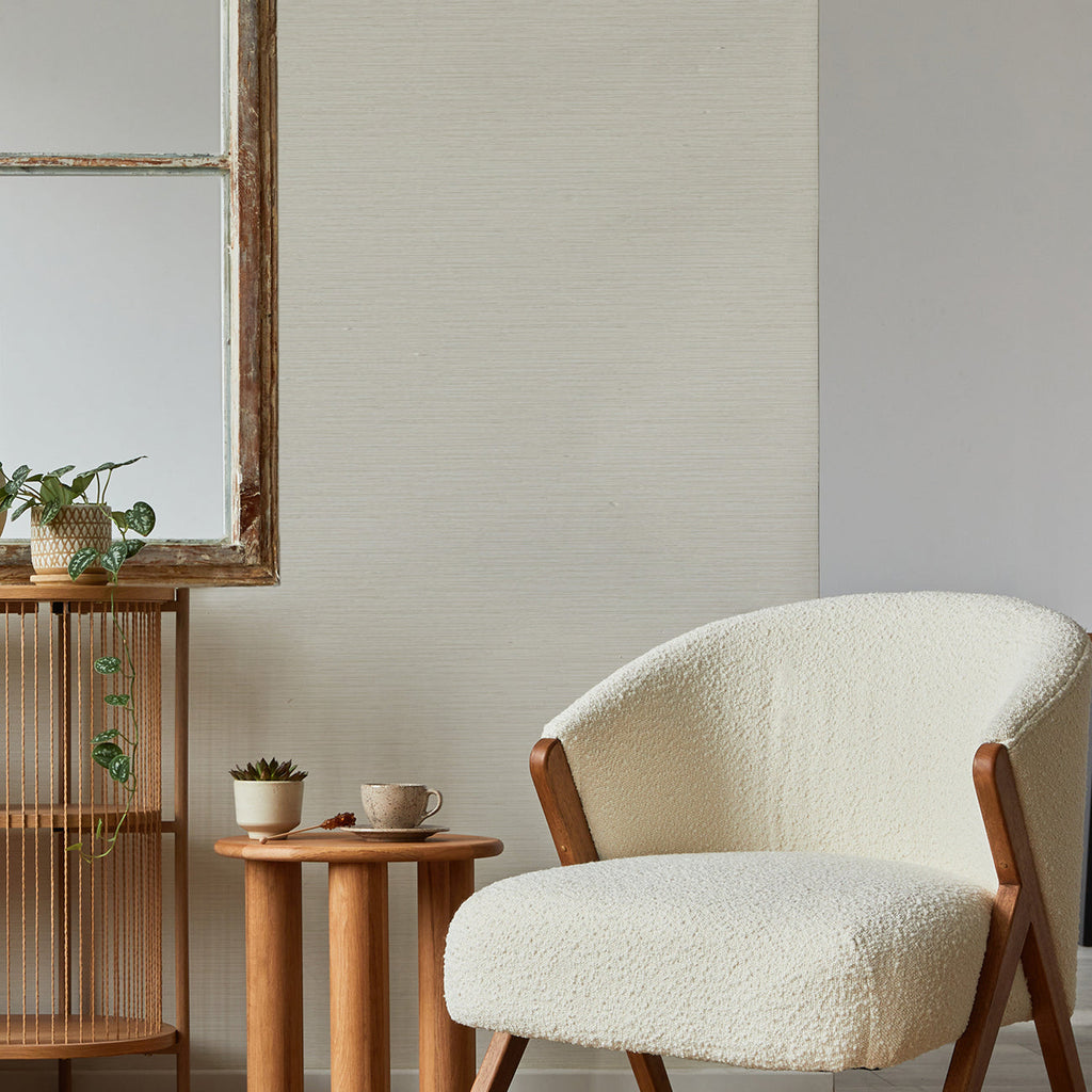 Rushmore Faux Grasscloth Wallpaper wallpaper detail or room view