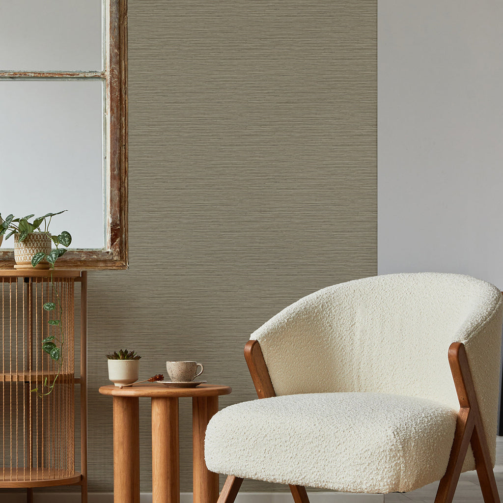 Rushmore Faux Grasscloth Wallpaper wallpaper detail or room view