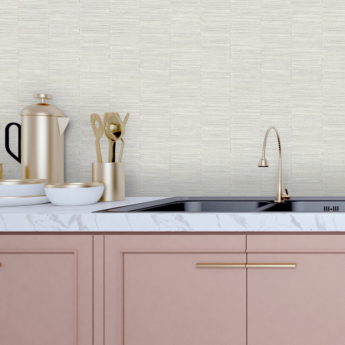 Jenga Striped Column Wallpaper wallpaper detail or room view